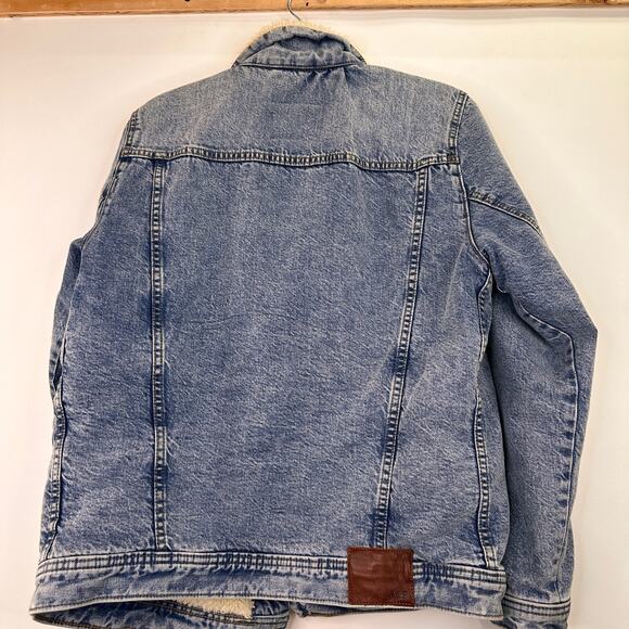 Abercrombie & Fitch Men's Vintage Sherpa Denim Jean Jacket Size Small - Picture 4 of 6